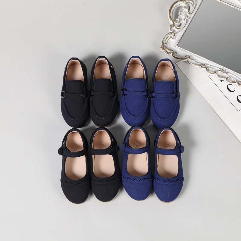AS New Kids Shoes Children Lace Flats Baby Girls Princess Shoes Boys Slip On Loafers School Platforms Black Fashion Mary Jane product photo