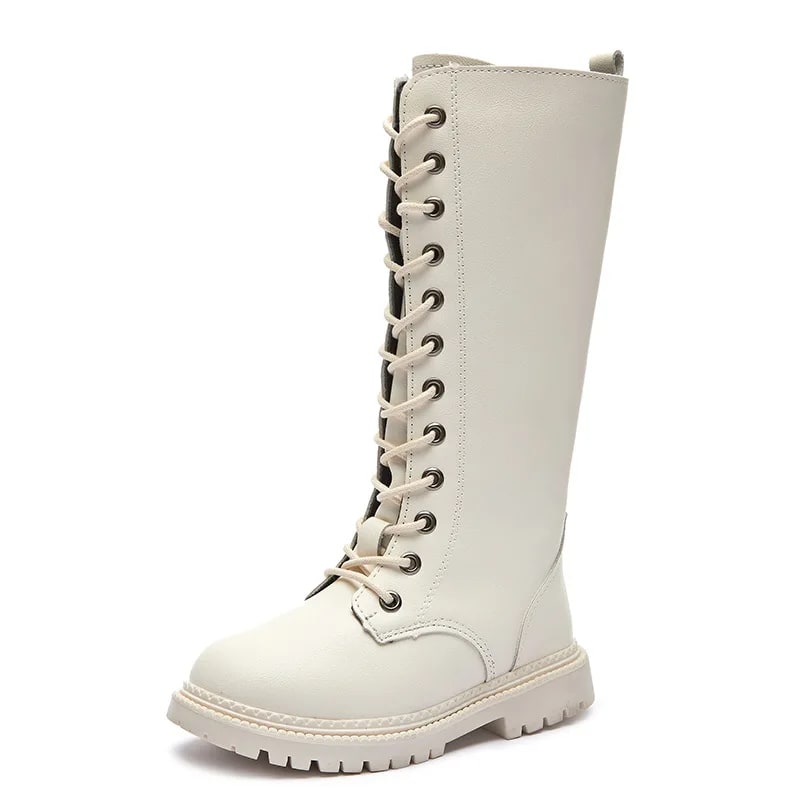 Girls' High PU Leather Princess Boots – Over-the-Knee Fashion Snow Shoes product photo