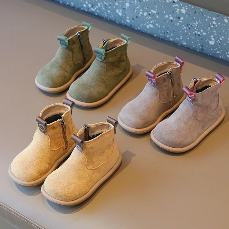 Autumn Winter Baby Oxford Boots – Non-Slip Suede Ankle Shoes product photo