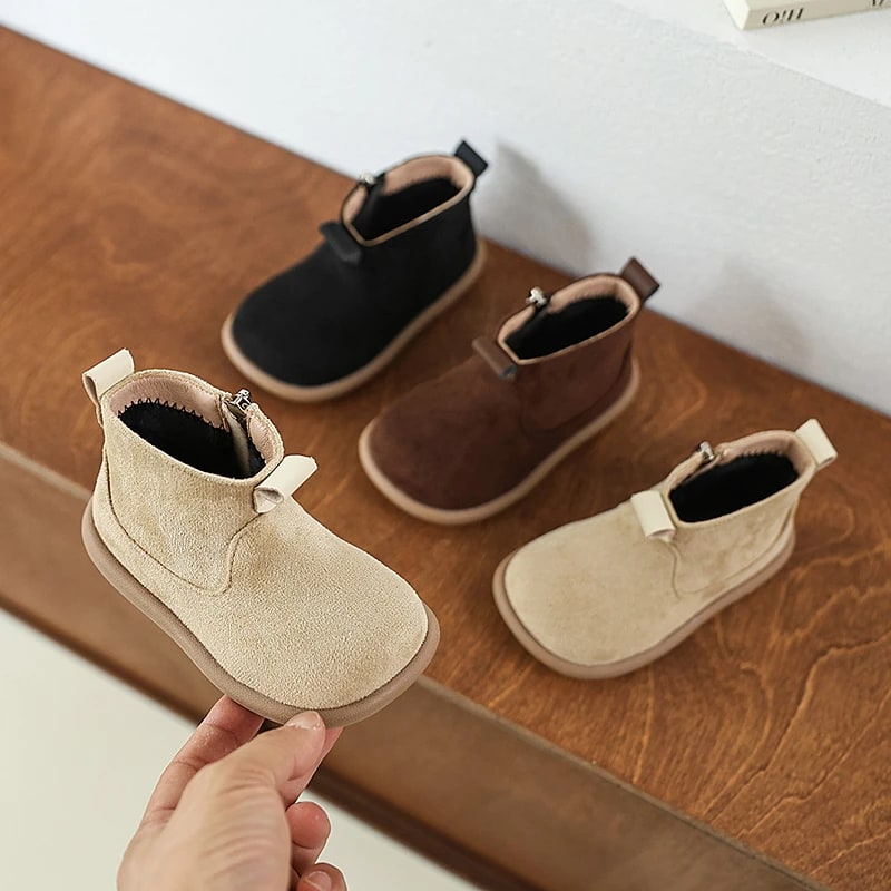 Autumn Winter Children Casual Shoes – Plush Ankle Boots for Baby Boys & Girls product photo