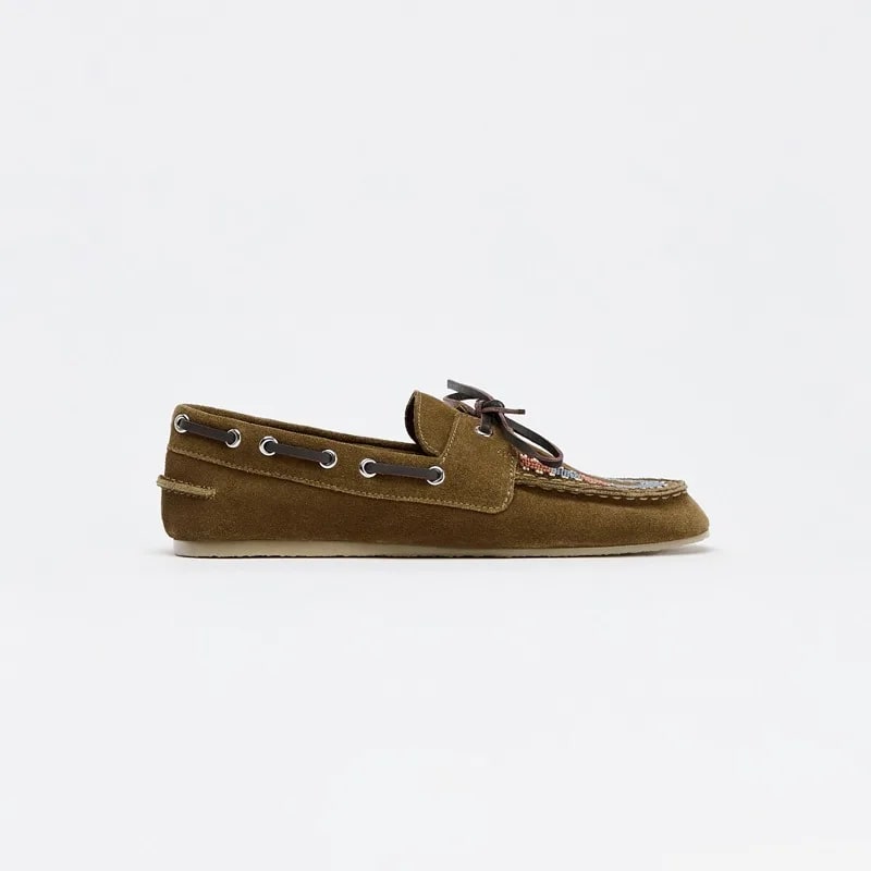 Banyiyou 2025 Autumn and Winter New Flats Shoes Woman Unique Design Loafers Embroidered Boat Shoes Casual Flat Single Shoe product photo