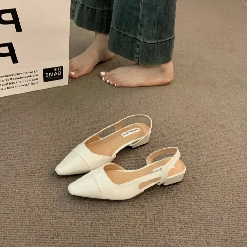 Pointed Toe Designer Leather Sandals – 2025 Luxury Flat Edition product photo