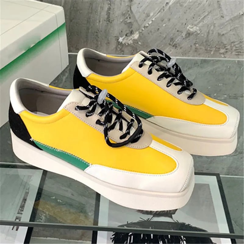 TIAOPILAO Designer Chunky Platform Sneakers – Premium Leather Ladies Trainers product photo