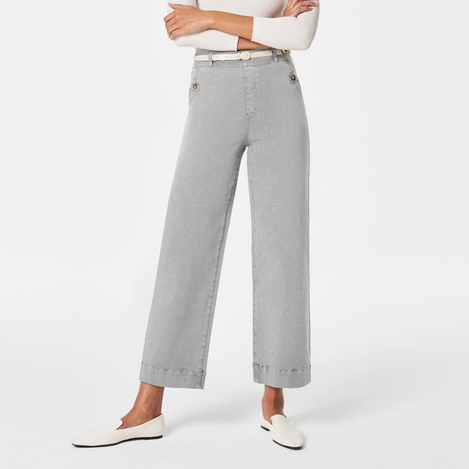 Women's Straight-leg Wide-leg Cropped Jeans product view 7