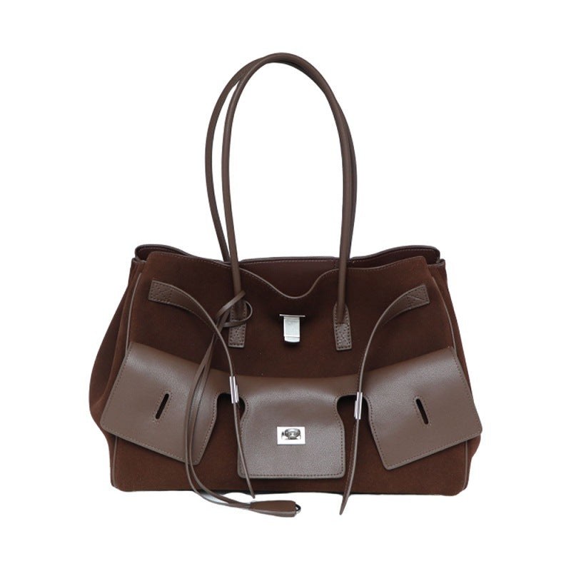 Large-Capacity Neutral-Style Tote Wing Genuine Leather Motorcycle Shoulder Bag product view 5