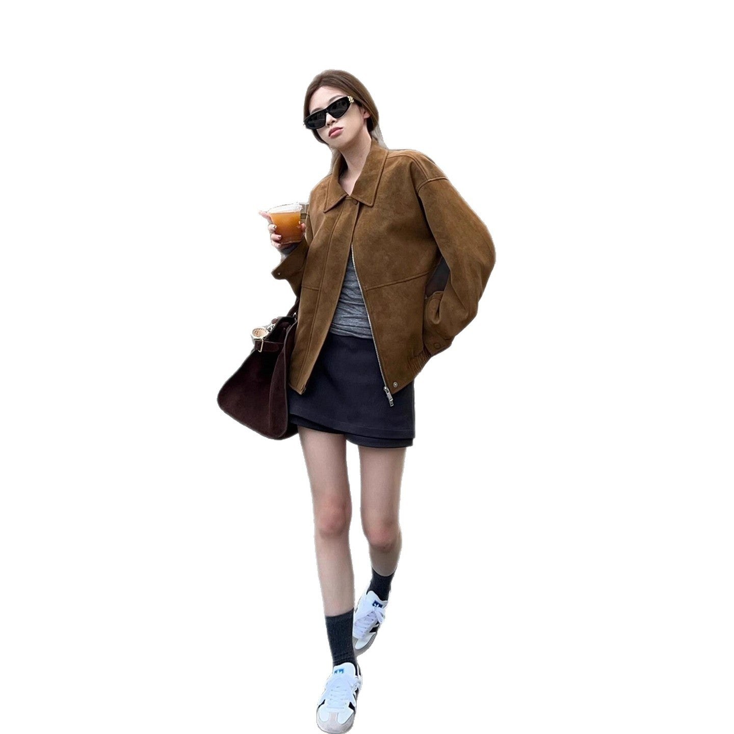 Premium Small Stand-collar Loose Casual Jacket Top product view 6
