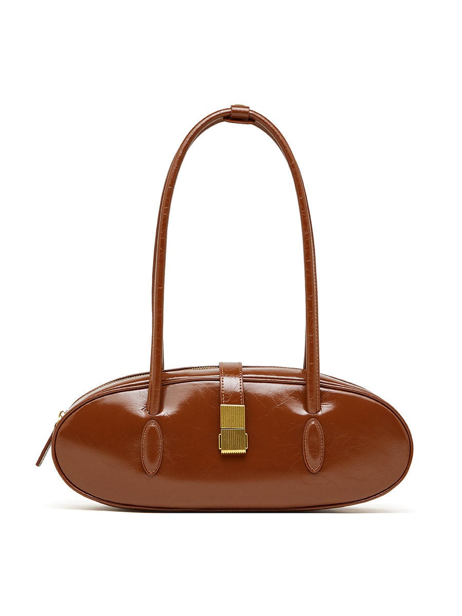 Genuine Leather Commuter Handbag Shoulder Underarm Bag product view 2