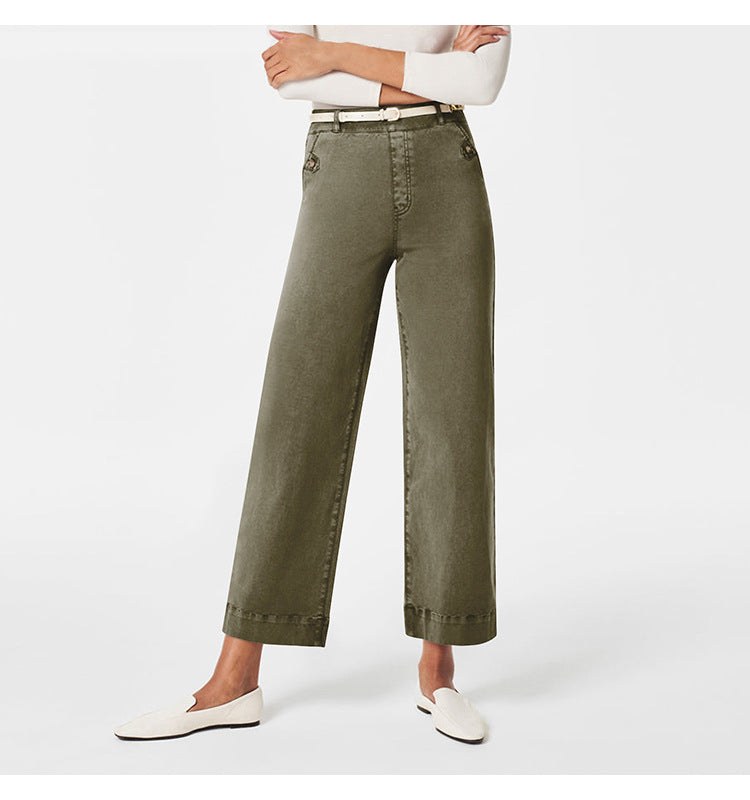 Women's Straight-leg Wide-leg Cropped Jeans product view 5