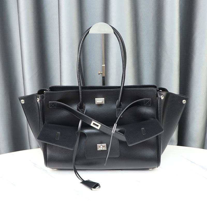 Large-Capacity Neutral-Style Tote Wing Genuine Leather Motorcycle Shoulder Bag product view 7