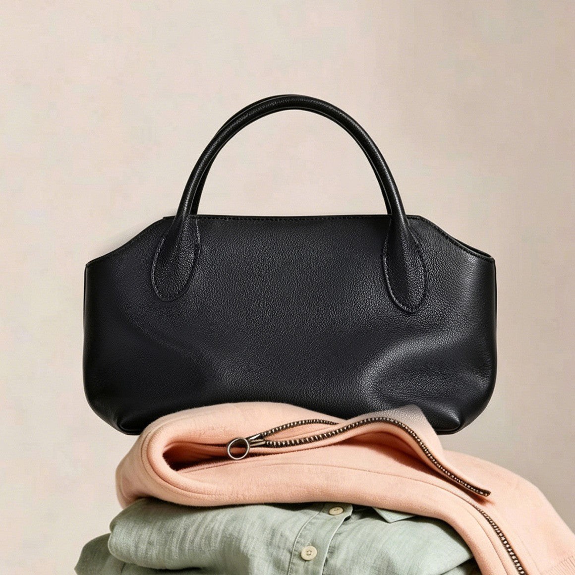 Summer Light-luxury Genuine Leather Handbag With A Short Handle Crafted From Top-grain Cowhide product view 2