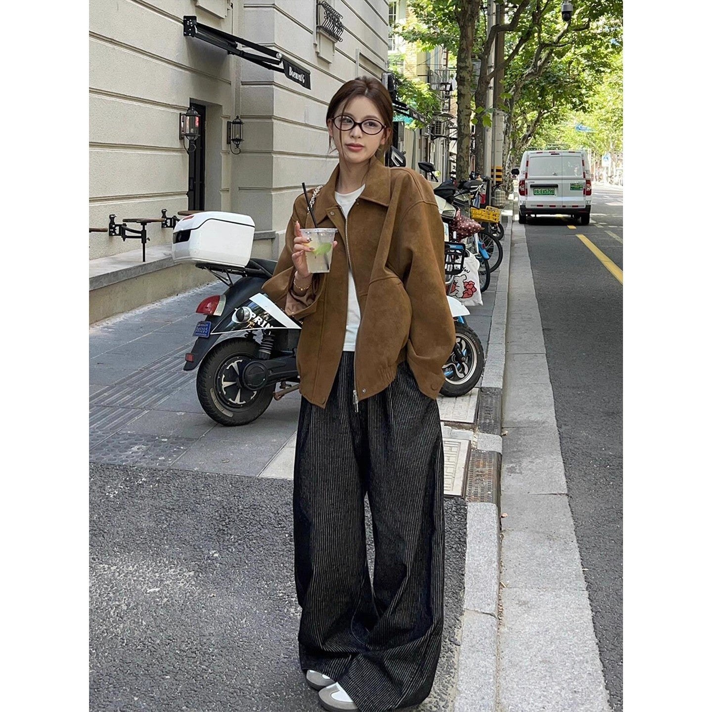 Premium Small Stand-collar Loose Casual Jacket Top product view 2