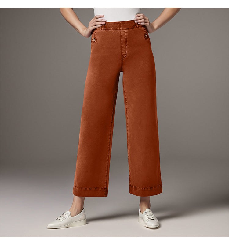 Women's Straight-leg Wide-leg Cropped Jeans product view 12