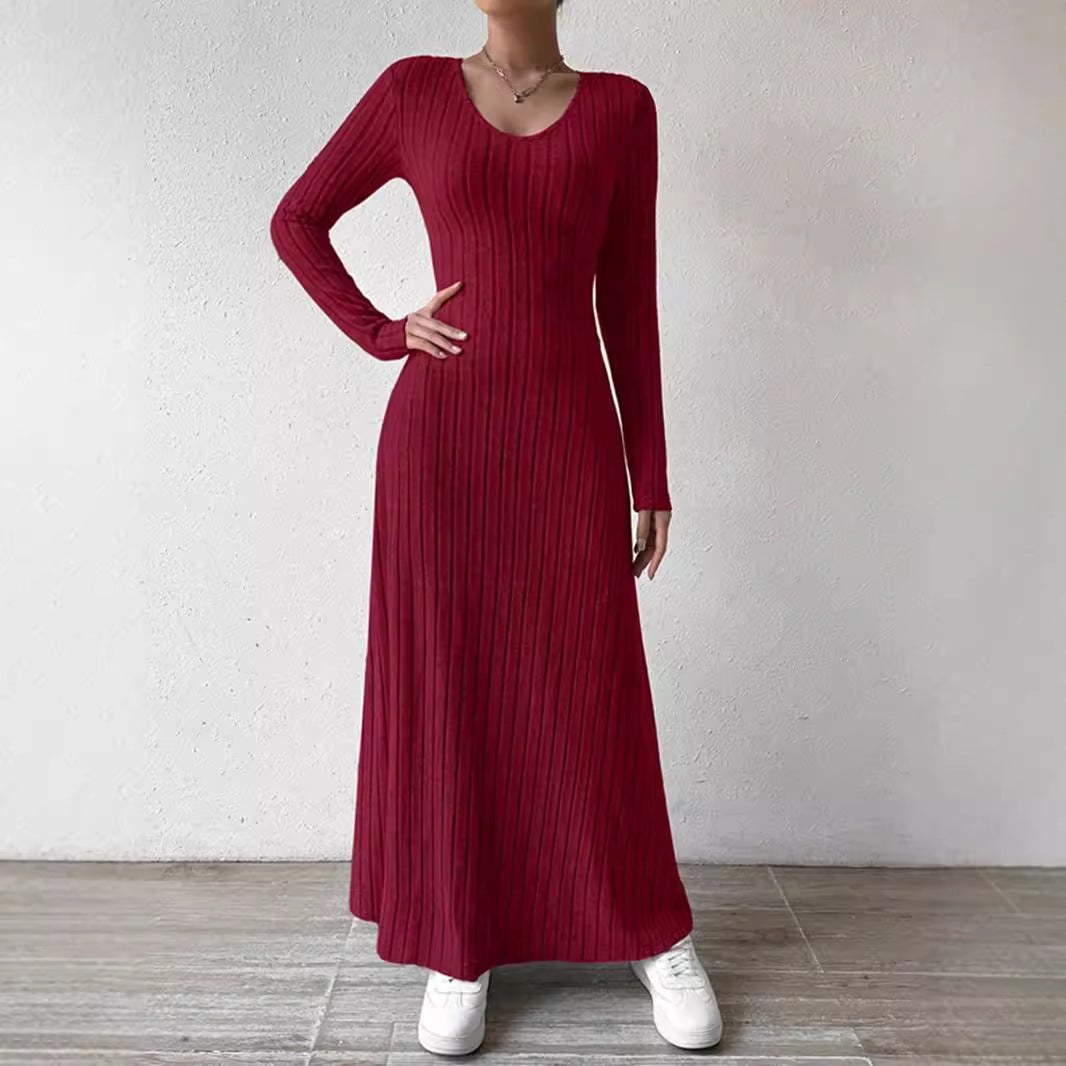 Women's Slim V-neck Dress Sweater product view 4