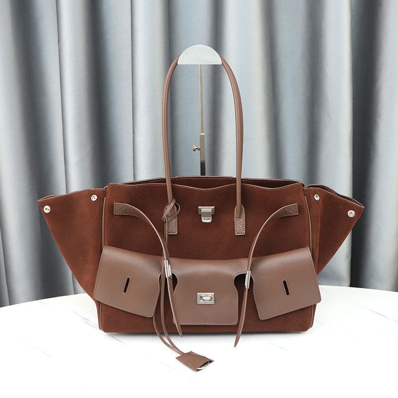 Large-Capacity Neutral-Style Tote Wing Genuine Leather Motorcycle Shoulder Bag product view 9