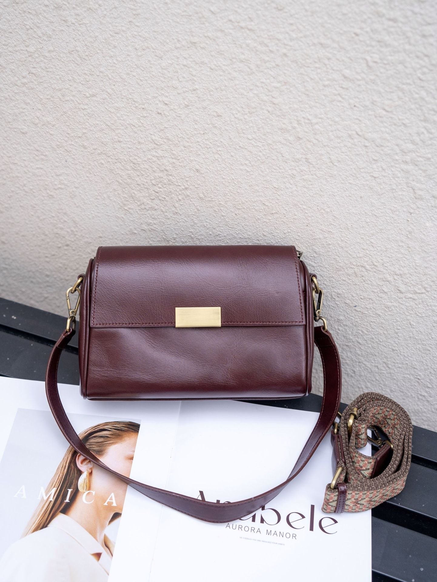 Baidi Leather Women's Bag 2025 New Genuine Leather Crossbody Bag, Top-Grain Vegetable-Tanned Cowhide Shoulder Bag, Light Luxury Commuter Bag product view 9