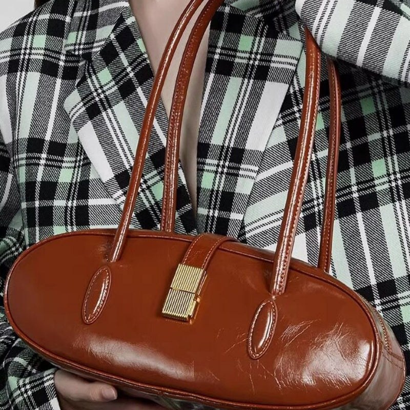 Genuine Leather Commuter Handbag Shoulder Underarm Bag product view 5