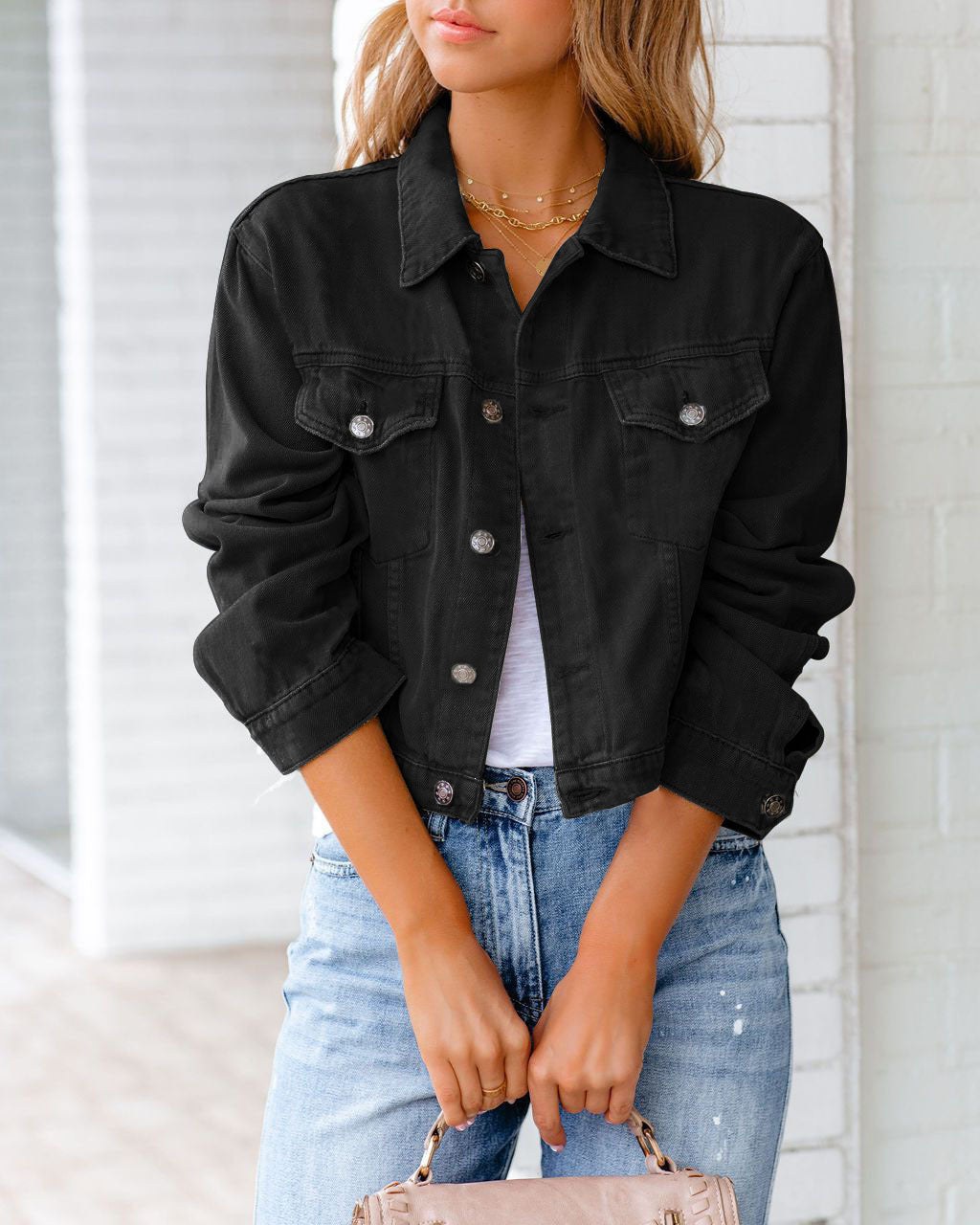 Long Sleeve Denim Jacket Autumn Winter New Style Commute Style Universal Gender Casual Fashion Short Outerwear product view 7