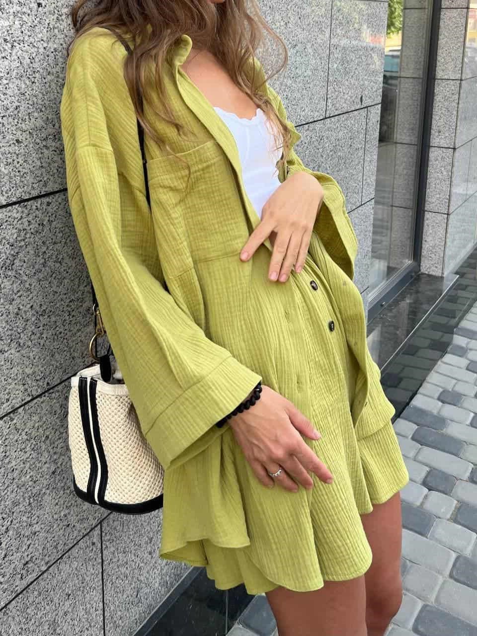 Cardigan Breasted Top Shorts Two-piece Set product view 8