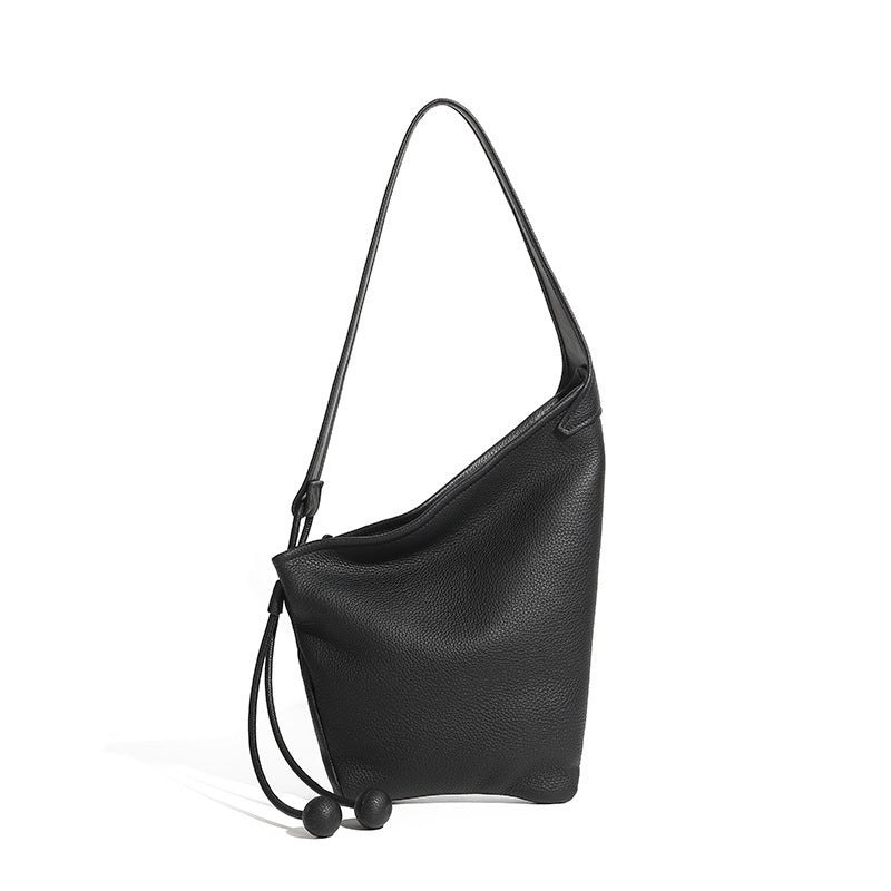 Genuine Leather Dumpling Bag, Asymmetric Crossbody Bag product view 7