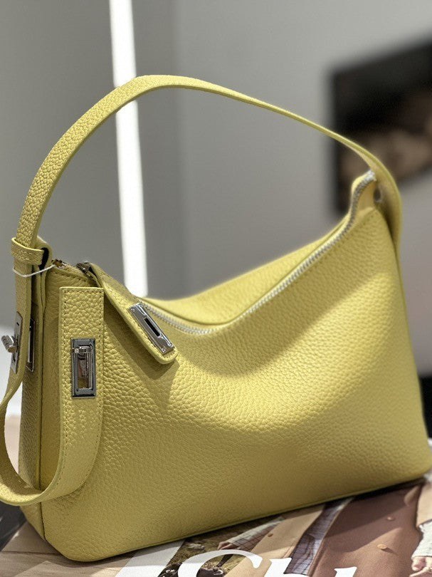 First-layer Cowhide Underarm Bag, New High-end Niche Design, Handbag, High-end Shoulder Pillow Bag product view 5