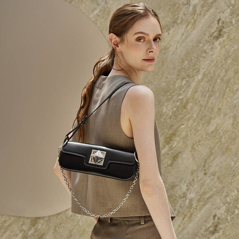 Genuine Leather Korean-style Fashionable And Minimalist Small Square Bag product view 4