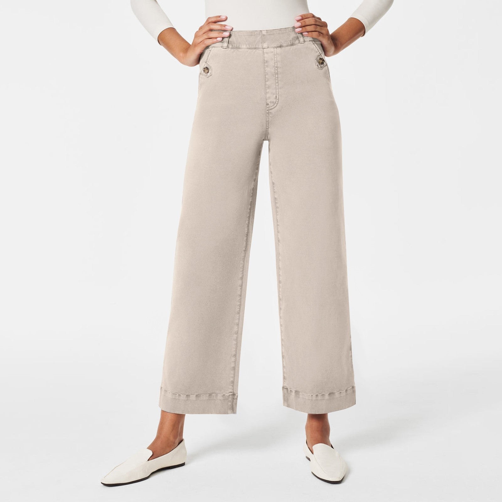 Women's Straight-leg Wide-leg Cropped Jeans product view 8