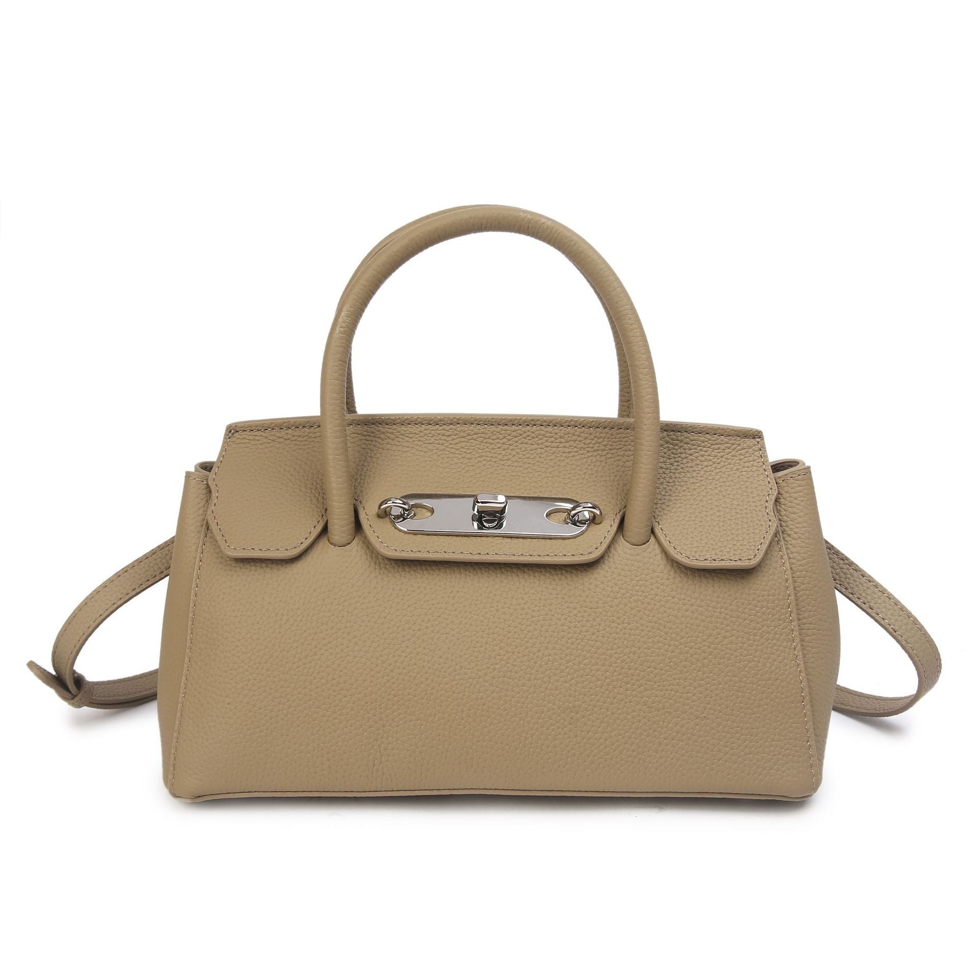 Baidi Leather Women's Bag 2025 New Platinum Bag, Premium Kelly Bag, Top Layer Cowhide Handbag, Shoulder And Crossbody Bag product view 3