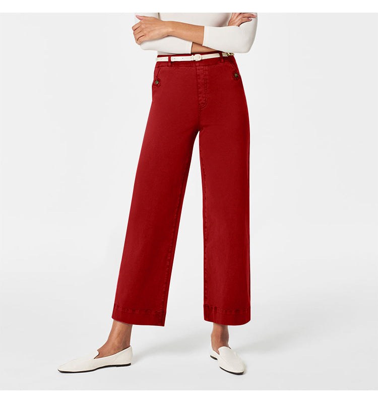 Women's Straight-leg Wide-leg Cropped Jeans product view 9