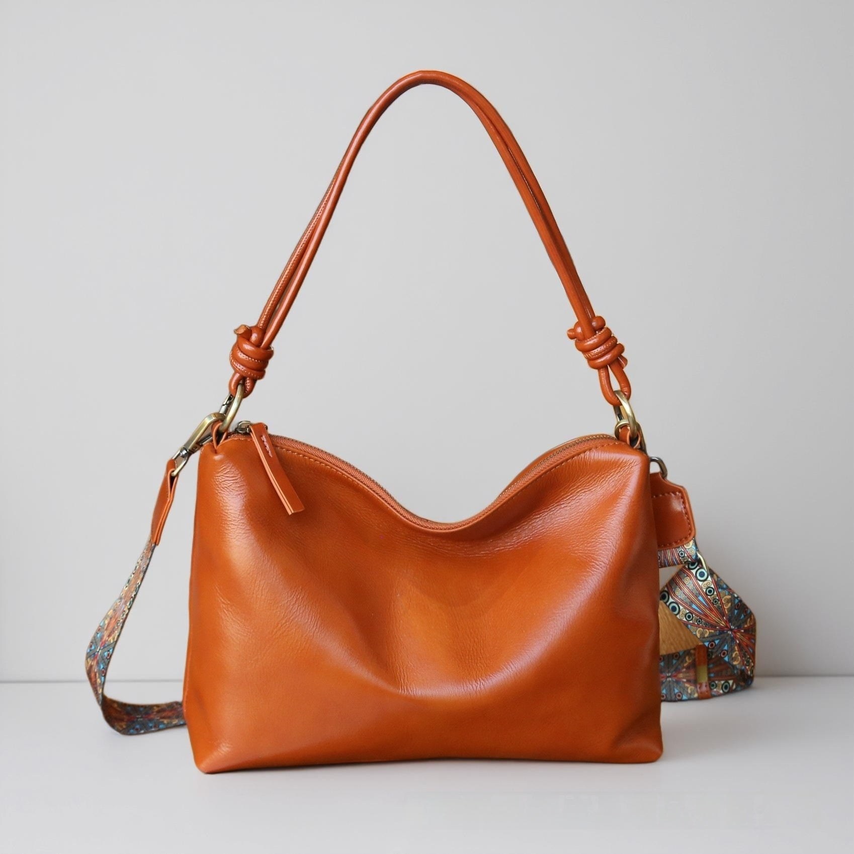 Genuine Leather Creative Large Capacity Hand Shoulder Commuter Bag product view 9