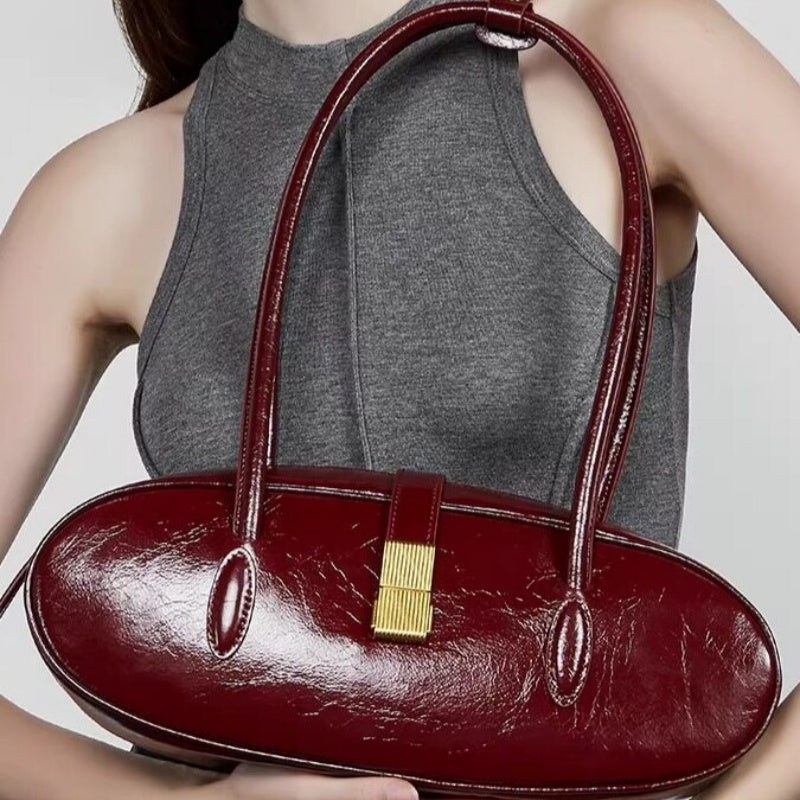 Genuine Leather Commuter Handbag Shoulder Underarm Bag product view 6