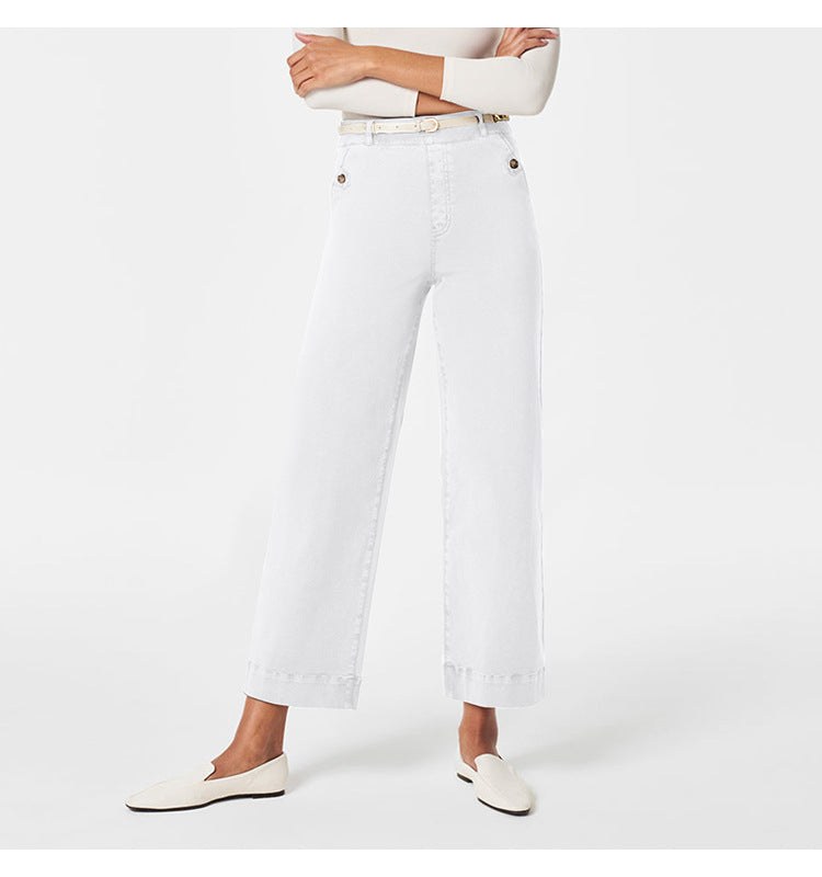 Women's Straight-leg Wide-leg Cropped Jeans product view 4