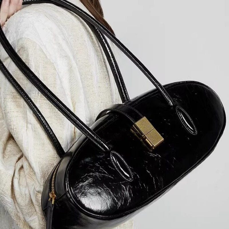 Genuine Leather Commuter Handbag Shoulder Underarm Bag product view 7