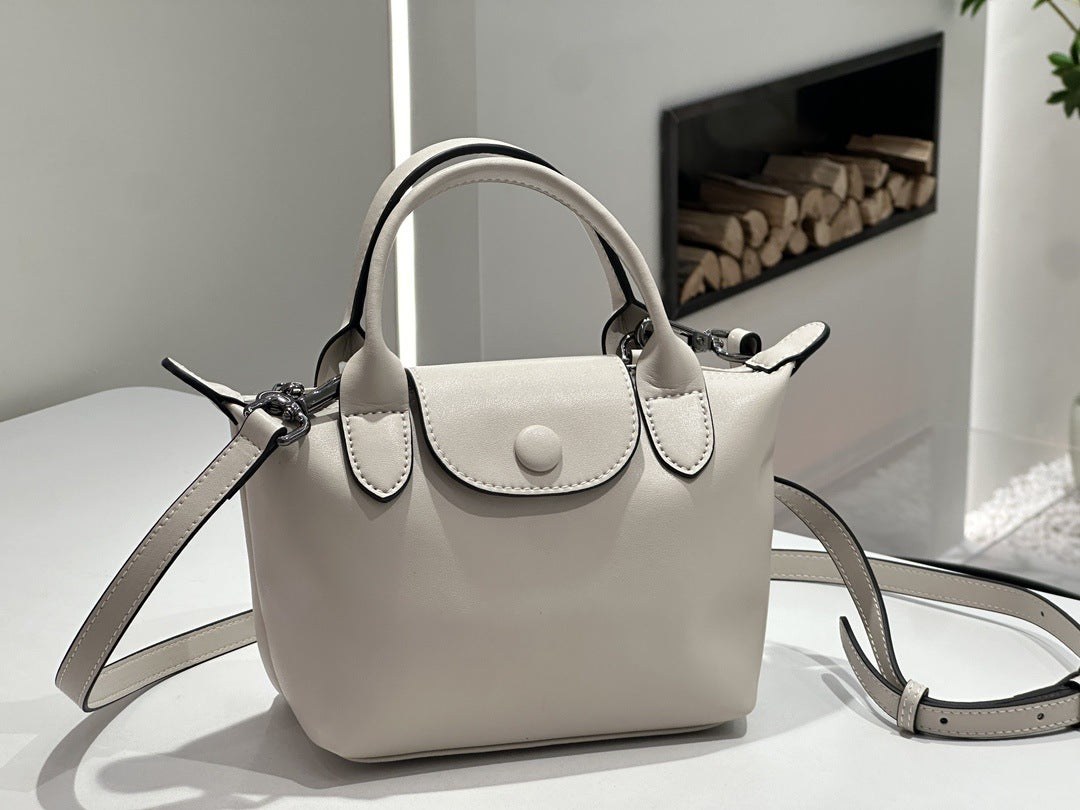 2026 New Genuine Leather Dumpling Bag For Women, Niche Design, Soft Leather Shoulder And Crossbody Mini Handbag product view 4