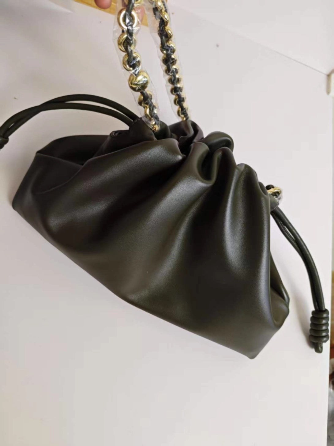 Cowhide Lucky Bag Drawstring Cloud Bag Shoulder Messenger Bag product view 11