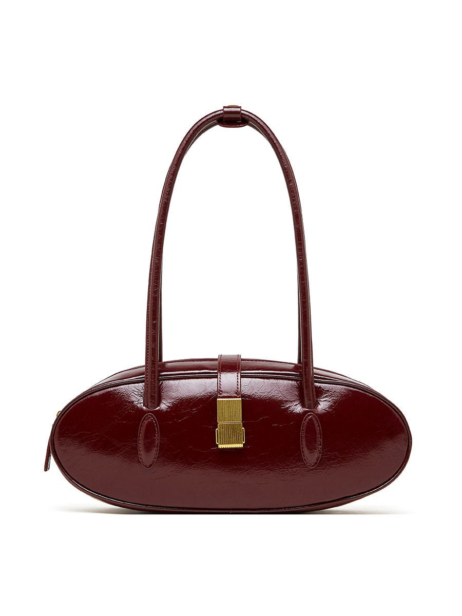 Genuine Leather Commuter Handbag Shoulder Underarm Bag product view 4