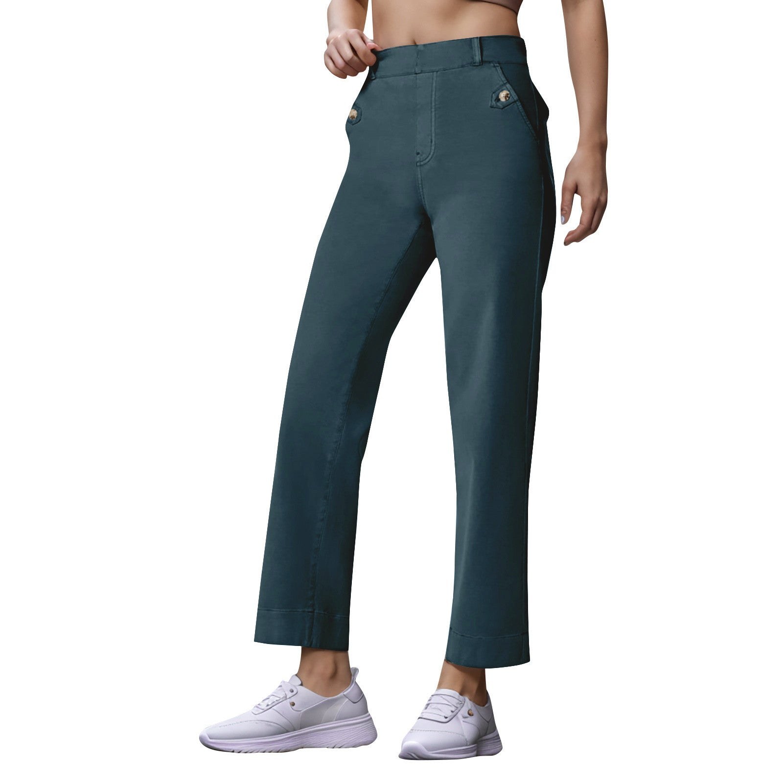 Women's Straight-leg Wide-leg Cropped Jeans product view 6
