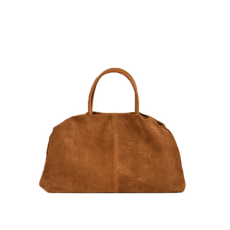 Matte Cowhide Premium Retro-style Commuter Tote Bag product view 7