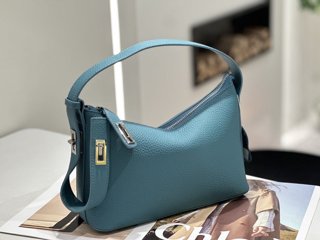 First-layer Cowhide Underarm Bag, New High-end Niche Design, Handbag, High-end Shoulder Pillow Bag product view 10