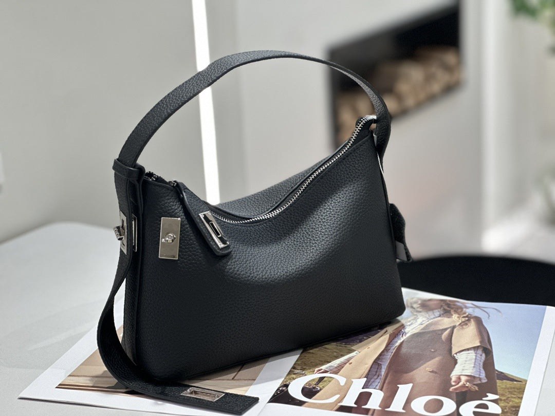 First-layer Cowhide Underarm Bag, New High-end Niche Design, Handbag, High-end Shoulder Pillow Bag product view 7