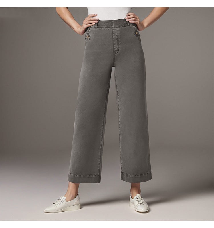 Women's Straight-leg Wide-leg Cropped Jeans product view 11