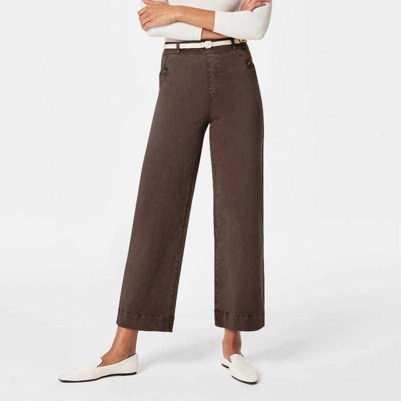 Women's Straight-leg Wide-leg Cropped Jeans product view 10