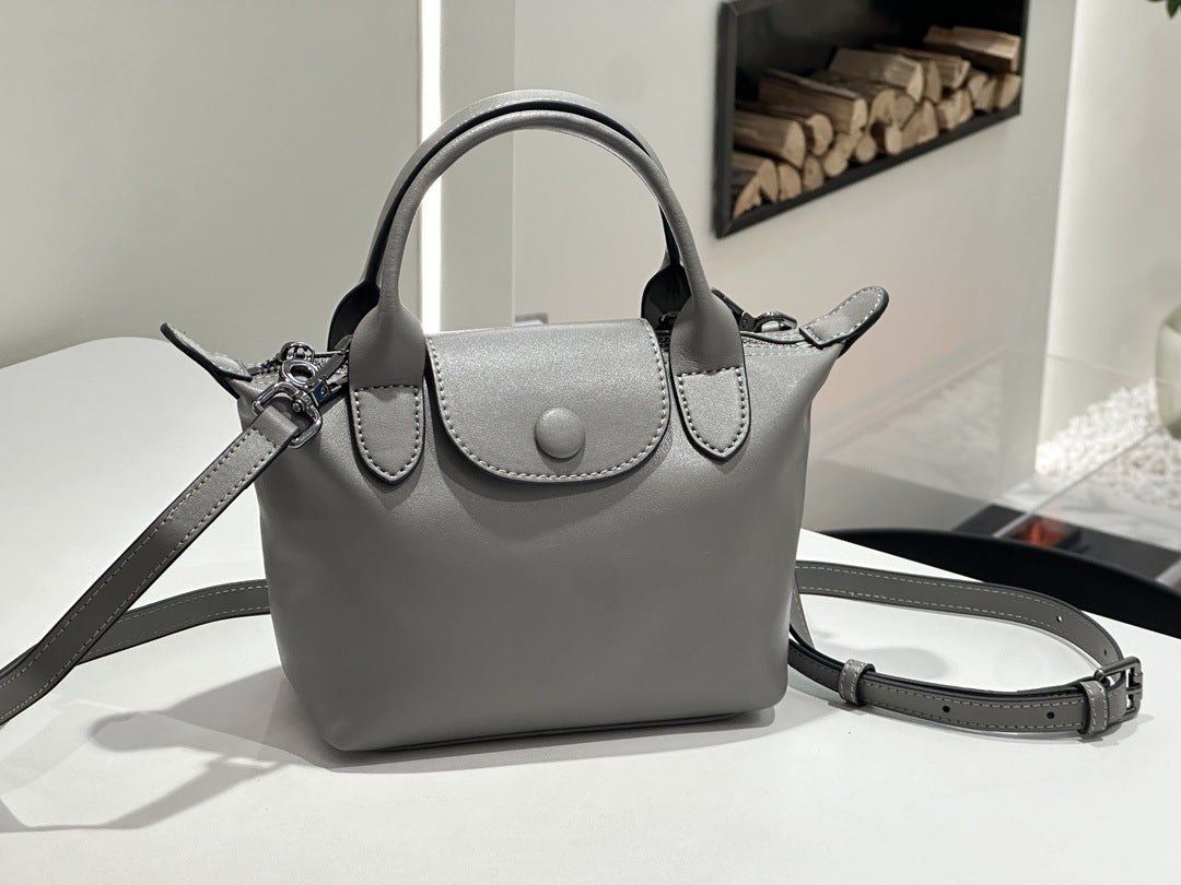 2026 New Genuine Leather Dumpling Bag For Women, Niche Design, Soft Leather Shoulder And Crossbody Mini Handbag product view 8