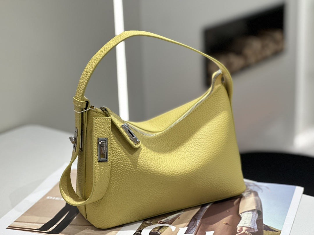 First-layer Cowhide Underarm Bag, New High-end Niche Design, Handbag, High-end Shoulder Pillow Bag product view 1