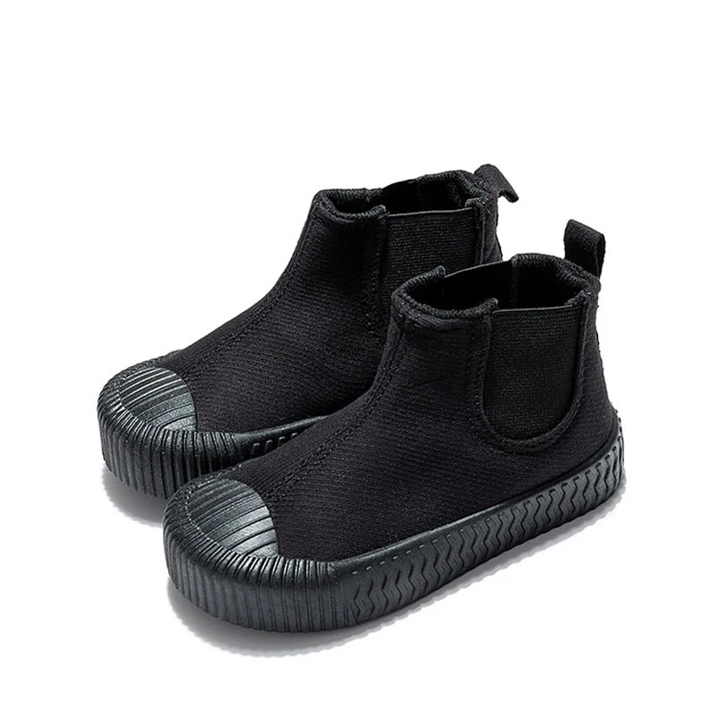 Children High-top Canvas Shoes – Cute Leopard Print Cookies Boots for Kids product photo