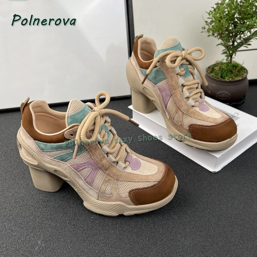 Platform High Heel Sneakers – Luxury Women's Fashion Shoes product photo
