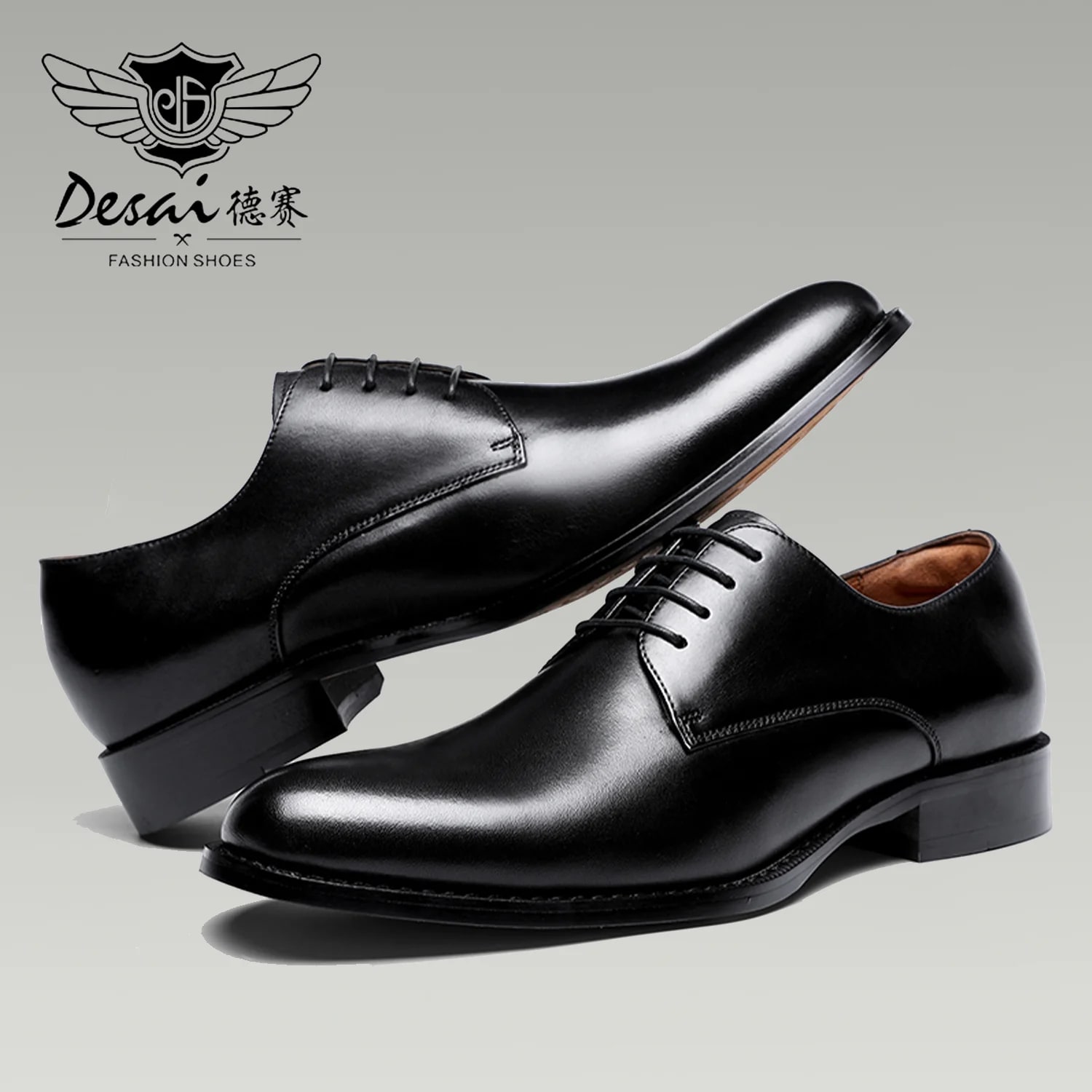 Desai Genuine Leather Derby Oxfords – Premium Business Footwear product photo
