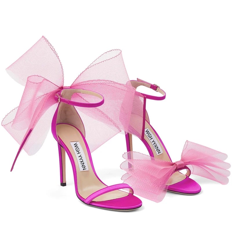 Sexy Blue Strap Sandals – Silk Banquet Heels product photo