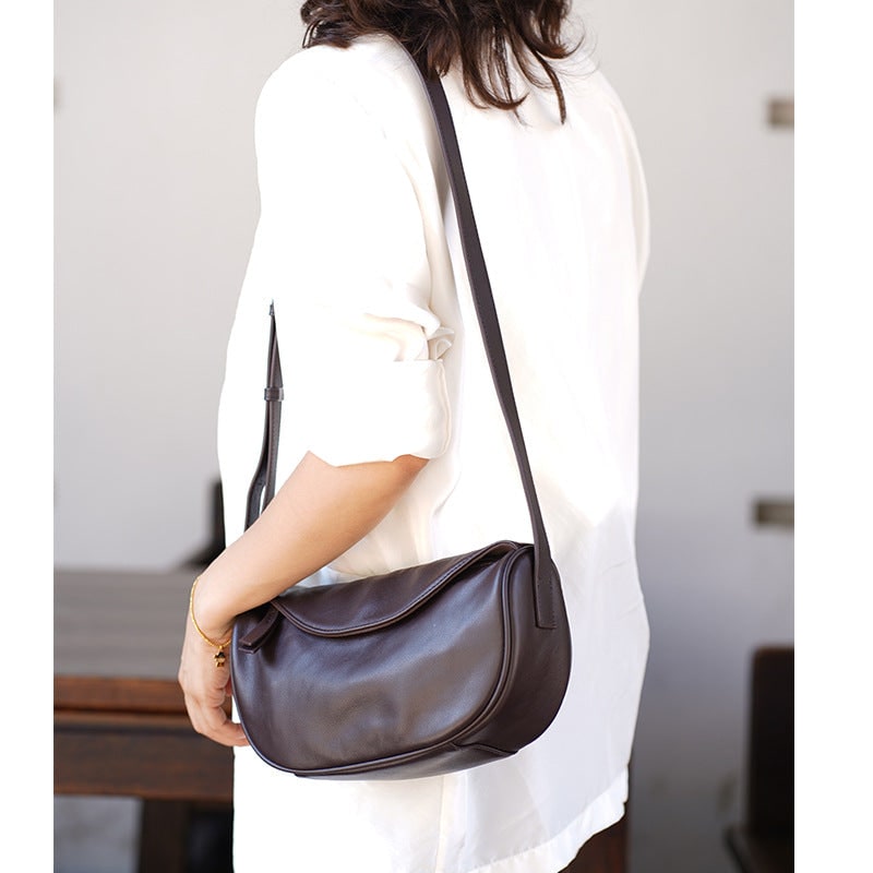 First-layer Cowhide Genuine Leather Crossbody Bag product photo