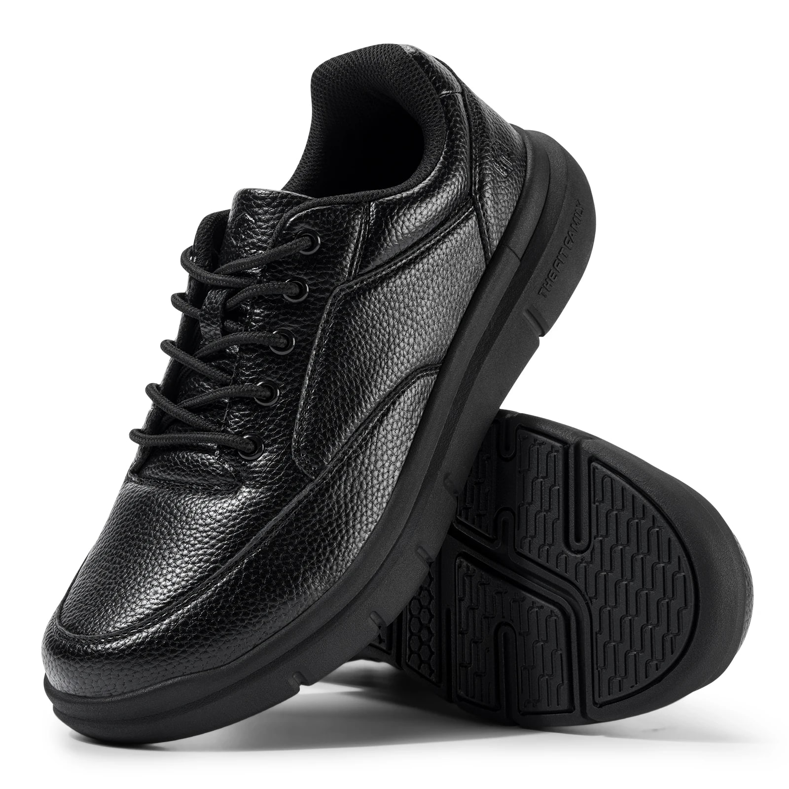 FitVille Wide Fit Men's Oxford Walking Shoes – Comfortable Business Shoes product photo
