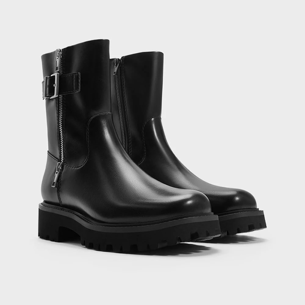 FWRD Chunky Biker Ankle Boots – Edgy Streetwear Motorcycle Style product photo